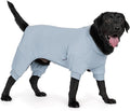 cyeollo Dog Pajamas XXX-Large, Stretchable Fleece Pet Onesie Coat for Large Sized Dogs Warm Doggie Jumpsuit Soft Cold Weather Dog Clothes Outfits, Light Blue XXXL