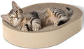 ComSaf Cat Scratching Board - Cat Scratcher Bed for Indoor Cats, Corrugated Cardboard Cat Scratch Pad, Durable Oval Cat Scratcher Bed Bowl for Kitten, Furniture Protector