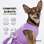 Fitwarm Easter Bunny Dog Dress, Holiday Dog Clothes for Small Dogs Girl, Pet Easter Outfit, Purple, White, Small