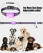 Dog Shock Collar with Remote Control - Rechargeable Training Collar for Dogs, Beep/Vibration/Shock, Security Lock, 2600FT Range IP68 Waterproof Electric Collar for 10-120lbs All Breeds, Purple