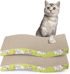 PrimePets Cat Scratchers Cardboard, Curved Shape Cat Scratch Pad, Cat Scratching, Corrugated Board Reversible with Catnip for Indoor Cats
