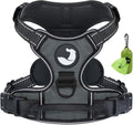 Joytale No Pull Dog Harness for Extra Large Dogs, Reflective Pet Vest with Front Clip, Adjustable Soft Padded Harnesses with Easy Control Handle for Training and Walking, Gray, XL