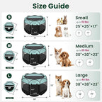 Love's cabin Pet Puppy Dog Playpen, Small Dog Tent Crates Cage Indoor/Outdoor, Portable Playpen for Cat, Foldable Pop Up Dog Kennel Playpen with Carring Case, Removable Zipper Top, Green