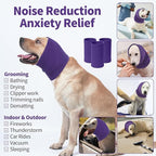 Nanaki Dog Hood Calming Ear Wrap, Quiet Headband Head Cover Dog Snood Doggy Ear Fireworks Muffs, The Grooming and Force Drying Pet Protector for Anxiety Relief Calming Doggy Head Covers for Noise