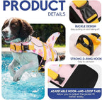 ASENKU Dog Life Jacket - Pet Safety Vest for Swimming & Boating, Shark Life Jacket with Floatation, Dog Lifesavers Swimsuits for Small Medium Large Dogs (Summerpink, XS)