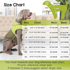 Detachable Hooded Dog Coat with Harness for Medium Dogs,Super Warm Fleece Puppy Jacket for Cold Winter Doggie Coats,Green L