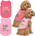 Parisian Pet 2 Pack Dog Shirts – 100% Cotton Shirts for Large Dogs – Pink Sleeveless Stylish Girl Dog Clothes – Breathable and Lightweight Pet Apparel - Stretchy Summer T Shirts for Dogs