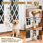 Dog Bells to Go Outside - RAINFLOW Dog Door Bells for Potty Training,Adjustable Potty Bells for Dogs,Handmade With Polyester Cotton,Comes for Puppies Dogs Doggy Doggie Pooch Pet Cat Pet Supplies Beige
