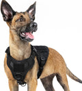rabbitgoo Tactical Dog Harness for Small, Heavy Duty Pet Harness with Handle, No-Pull Service Vest Small Breed, Adjustable Military Dog Vest for Training Hunting Walking, Black, S