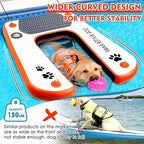 SnaglePaw Dog Boat Pool Ladder, Float Dog Water Ramp for Pool & Dock, High Stability & Nonslip Steps, Supports 150Lbs Dogs