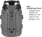 ICEFANG Tactical Dog Operation Harness with 6X Buckle,Dog Molle Vest with Handle,3/4 Body Coverage,Hook and Loop Panel for ID Patch,No Pulling Front Clip (S (22"-27" Girth), Wolf Gray)