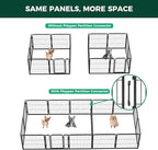 FXW Homeplus Unleashed Indoor Dog Playpen - Stress-Free and Safe Play, Heavy Duty 24 Inch 16 Panels with Connectors (Pack of 2) for Puppy and Small Dogs, Black│Patented