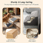 Dog Ramp for Stairs, Non-Slip Dog Stairs, Low-Angled Pet Ramps for Small Dogs and Cats, Medium Dogs, Step and Stair Assist for Injured and Older Pets, 2 Pack