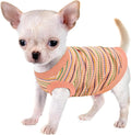 Elevate Your Pet's Comfort and Fashion: Premium 100% Cotton Rib Dog Shirt Vest for Small Breeds Like Chihuahuas, Yorkies, and Puppies .Year-Round Style with Tank-Style Puppy Attire Orange Medium