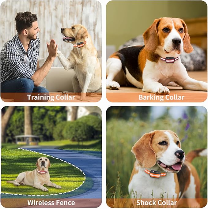 PaiPaitek Shock Collar Replacement Strap for Most of Training Collar, 3/4 Inch Dog Collar Replacement for Shock and Bark Collar, Adjustable Reflective TPU Collar Strap - 2 Pack