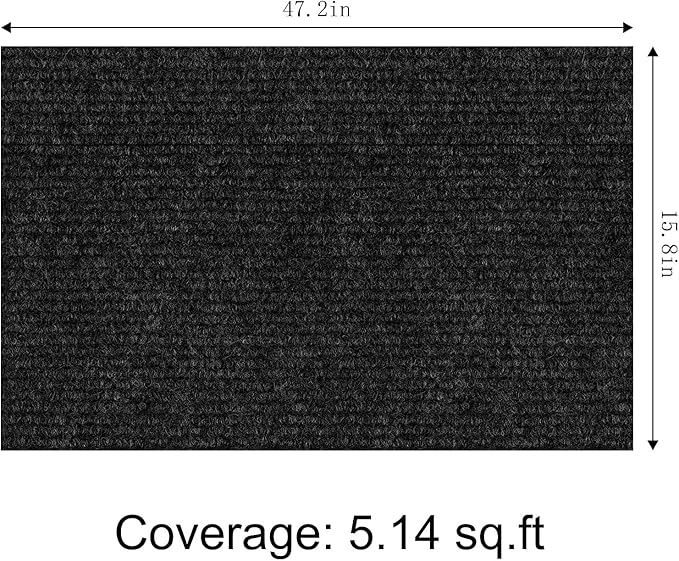 ICOOP Couch Protector from Cat Claws 15.8"×47.2" Anti Scratch Furniture Protector Black Cat Scratch Mat Self-Adhesive Trimmable Scratch Pad for Cats DIY Sofa Corner Wall Scratchers for Indoor Cats