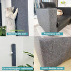 Cat Scratching Mat self-Adhesive, 78.7"x15.8" Cat Carpet remnants,DIY Climbing Cat Scratcher,Cat Scratch Furniture Protector（Dark Gray）