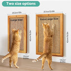Cat Scratching Post, Wooden Sisal Cats Wall Scratcher, Floor or Wall Mounted Vertical Cat Scratch Pad for Indoor Cats Adults or Kittens, Scratching Board Cat Wall Furniture Protector