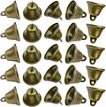Maydahui 90 PCS Bronze Jingle Bells Brass Color Vintage Small Craft Bell (1.7 X 1.5 Inches) for Wedding Doors Dog Collar Christmas Hallowmas Decor