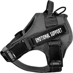 voopet Service Dog Harness,Emotional Support Pet Vest Harness,Reflective Breathable and Adjustable No-Pull ESA Dog Harness for Small Medium Large Dogs (with 4 PCS Removeable Tags) X-Small (Pack of 1)