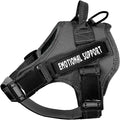 voopet Service Dog Harness, Emotional Support Pet Vest Harness, Reflective Breathable and Adjustable No-Pull ESA Dog Harness for Small Medium Large Dogs (with 4 PCS Removeable Tags)