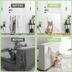 Anti Cat Scratch Furniture Protector, 190" x 12" cat Scratch Deterrent for Furniture,Self Adhesive Anti Pet Deterrent Sofa Cover Clear PET Protective Film with 40 Twist Pins