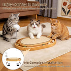 Cat Scratcher, Cat Scratch Sisal Pad with Ball Track Spring Ball, Kitten Interactive Toy for Indoor Cats, Satisfies Kitten’s Scratching, Chasing and Hunting