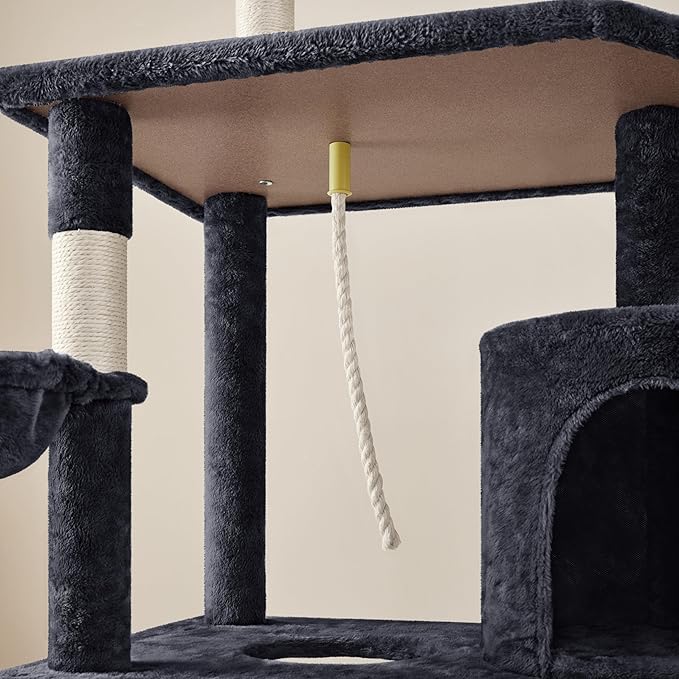 Topeakmart Cat Tower for Indoor Cats 63.5inch, Cat Furniture Condo with Scratching Posts as Kitten Activity Center