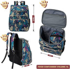 BAGLHER Dog Travel Bag Backpack, Airline Approved Pet Supplies Backpack, Dog Travel Bag with 2 Silicone Collapsible Bowls and 2 Food Baskets Hawaii