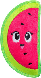 Outward Hound Tough Skinz Durable Squeaky Dog Toy with Two Tough Layers, Watermelon, Red, Medium