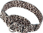 1.5 Inch Martingale Collar for Dogs - Dog Training - Big, Wide & Thick Dog Collar - Escape-Proof, Durable and Comfortable- for Large Breeds Walking, Running & Training -Leopard L
