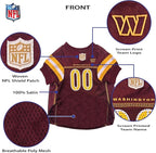 Washington Commanders Dog Jersey - Large, Licensed Football Jersey Costume for Dogs