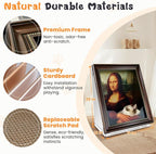 Mona Lisa Cat Bed Painting Cat Scratcher Bed CartBoard Cat House for Indoor Cats Half-Surround Design W/Horizontal Cat Scratcher Scratching Board W/Catnip(Mona Lisa, Frame Pre-Taped)