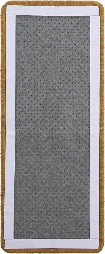 SAFAVIEH Cat Scratch Mat Pad Collection, 10" x 24", Brown, Sisal & Jute Boucle Weave, Velcro & Slip Resistant Backing