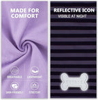 KYEESE 2Pack Dog Shirt, Soft Striped Dogs T Shirts, Lightweight Doggie Tank Top Cat Clothes, Sleeveless Dog Shirt for Small Dogs, Stretchy Pet Vest, Purple, Small