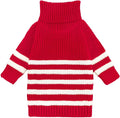Fitwarm Valentines Dog Sweater, Thermal Turtleneck Pet Coat, Dog Winter Clothes for Small Dogs Boy Girl, Cat Apparel, Red, Large