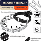 Dog Training Collar with Quick-Release Buckle, Adjustable Stainless Steel Collar for Small Medium Large Dogs (Pink, XL Neck Girth 16.9"-22.2")
