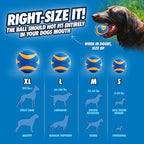 Chuckit Ultra Squeaker Dog Ball - Extra Large Bouncy and Squeaky Pet Toy for Dogs 100+ lbs - Floats on Water - Durable Rubber - Size XL - 3.5" Diameter - Pack of 1