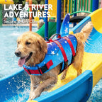 ASENKU Dog Life Jacket - Pet Safety Vest for Swimming & Boating, Shark Life Jacket with Floatation, Dog Lifesavers Swimsuits for Small Medium Large Dogs (GradStar, S)
