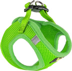 EcoBark Rapid Fastener Super Comfort Fully Adjustable Double Padded Step in Dog Harness (X-Small, Green)