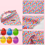 Elegant little tail Easter Dog Bandana, Colorful Candy 1PC Washable Dog Scarf Female or Male Square Bib Kerchief Scarf Adjustable Pet Bandana for Medium Large Dogs