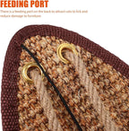 Balacoo Hanging Cat Scratcher Mat, Fish Shaped Sisal Cat Scratch Pad for Door Knobs - Door Scratcher for Indoor Kitten Clawing and Playing - Random Colors, 20.83X5.23 inch