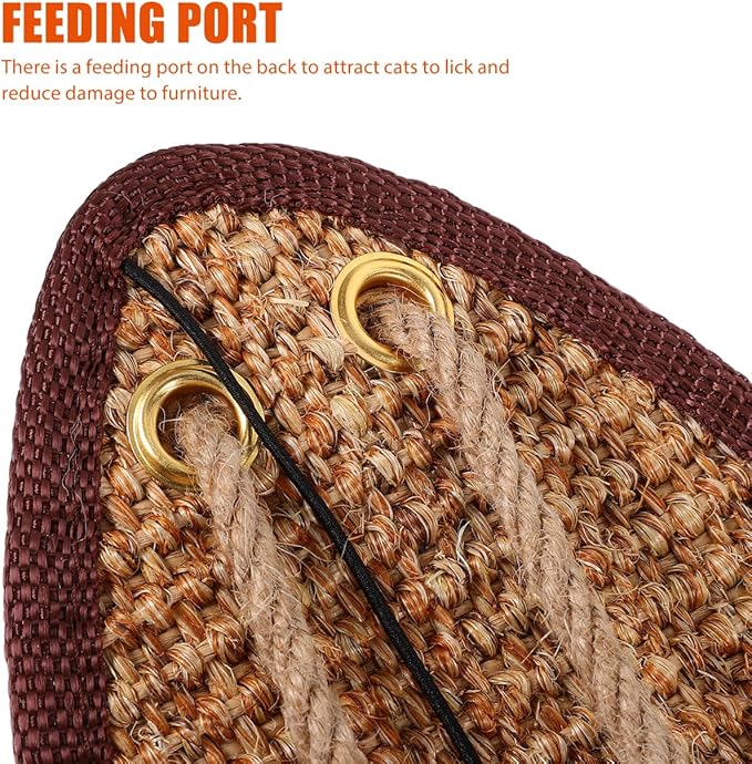 Garneck Hanging Cat Scratcher for Door Knobs - Fish Shaped Sisal Cat Scratch Pad - Ideal for Indoor Pet Promotes Healthy Clawing and Play 20.83X5.23 inch Random Colors