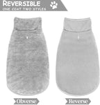 Malier Dog Winter Coat, Reversible Fleece Dog Cold Weather Coats, Windproof Warm Snow Puppy Jacket Vest Pet Clothes for Small Medium Large Dogs (Gray, X-Small)