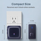BN-LINK Wireless Doorbell, Waterproof Door Bell Easy Installation, 1000Ft Range, Adjustable Volume& 58 Chimes, LED Flash, Perfect for Homes, Offices, Classroom, Apartments (Black)