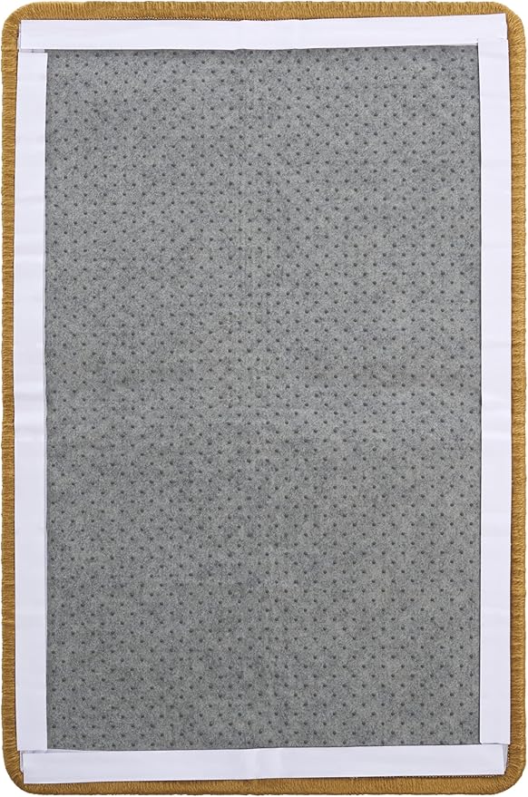 SAFAVIEH Cat Scratch Mat Pad Collection, 12" x 16", Beige, Sisal & Jute Boucle Weave, Velcro & Slip Resistant Backing