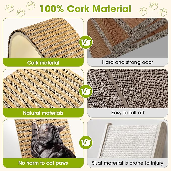 cat Scratching Post-Cat Scratching Pad with Cork