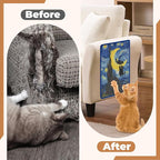 Sisal Cat Scratcher Mat, Cat Wall Scratcher for Indoor Cats, 23.6x15.7 Inch Cat Scratch Pad with Hook & Loop, Wall Mounted Cat Scratching Post to Protect Couch and Carpet（Starry Night 2）
