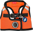 Puppia Soft Vest Dog Harness No Choke Step-in Reflective Triple Layered Breathable Mesh for Small and Medium Dog, Orange, Small