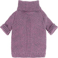 Fitwarm Thermal Knitted Dog Sweater Doggy Winter Coat Pet Clothes Doggie Turtleneck Jacket Puppy Outfits Cat Sweatsuit Lavender Purple Large